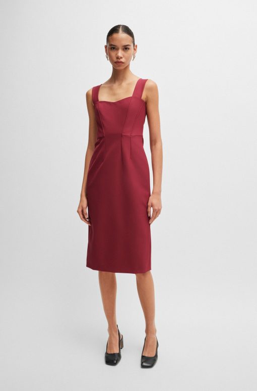 Hugo Boss Dresses-Extra-slim-fit dress in performance-stretch fabric-hugo boss sale - Image 2