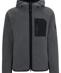 Hugo Boss-Equestrian hooded hybrid jacket with cozy teddy-hugo boss store near me