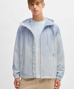 Hugo Boss Jackets and Coats-Water-repellent jacket with cloud artwork-hugo boss store near me