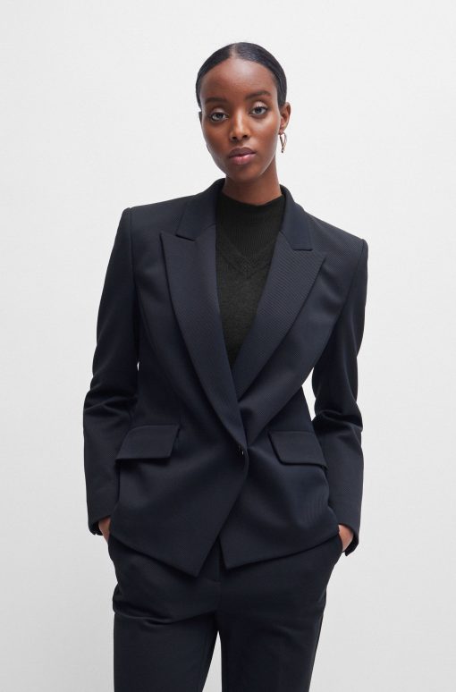 Hugo Boss Tailored Jackets-Regular-fit jacket in stretch twill-boss near me