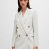 Hugo Boss Tailored Jackets-Regular-fit jacket with edge-to-edge front-boss store 3