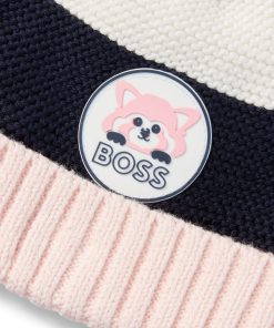 Hugo Boss-Baby beanie hat in cotton with red-panda badge-hugo boss store 2