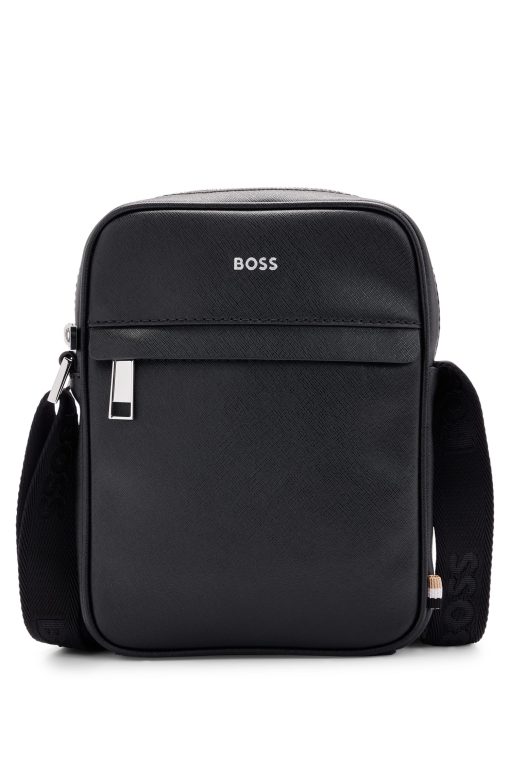 Hugo Boss Bags-Reporter bag with signature stripe and logo detail-boss outlet