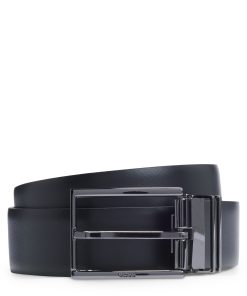 Hugo Boss Belts-Reversible Italian-leather belt with interchangeable buckles-hugo boss near me