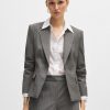 Hugo Boss Tailored Jackets-Regular-fit jacket in check tweed-boss hugo 4