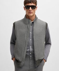 Hugo Boss-Regular-fit gilet with brushed-flannel front-hugo boss outlet 2