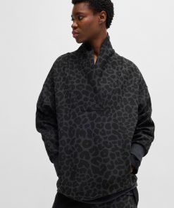 Hugo Boss-NAOMI x BOSS animal-print sweatshirt with energear™-boss hugo