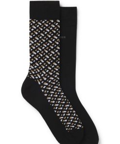 Hugo Boss Socks-Two-pack of regular-length socks-hugo boss store near me