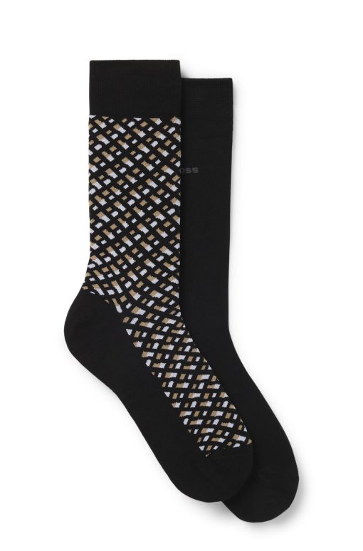 Hugo Boss Socks-Two-pack of regular-length socks-hugo boss store near me