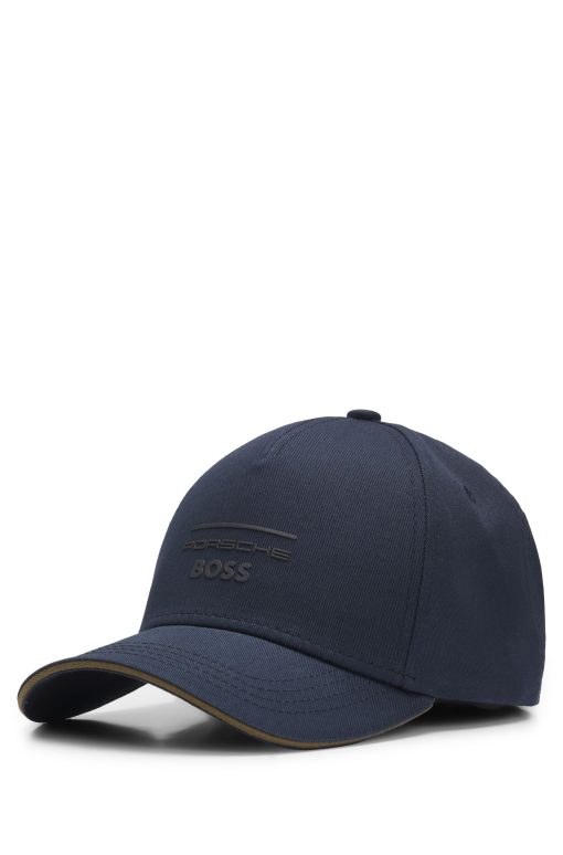 Hugo Boss-Porsche x BOSS cotton-twill cap with collaborative branding-hugo by hugo boss