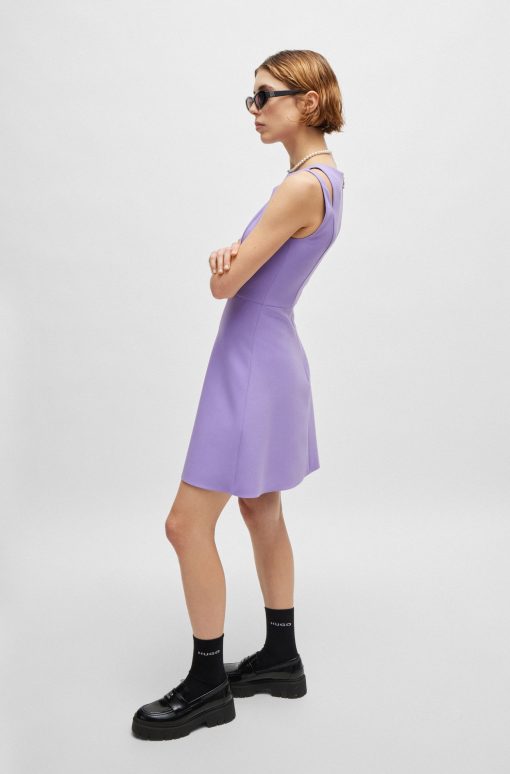 Hugo Boss Dresses-Sleeveless mini dress with cut-out shoulder detail-hugo by hugo boss - Image 2