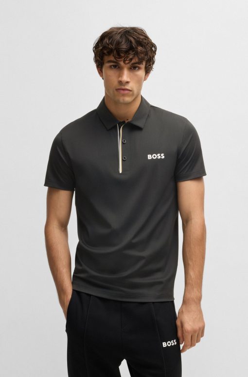 Hugo Boss Polo Shirts-Paddy polo shirt in quick-dry ribbed fabric-boss outlet