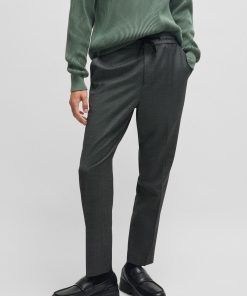 Hugo Boss-Extra-slim-fit trousers in micro-patterned stretch cloth-hugo