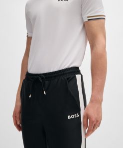 Hugo Boss Sweatshirts and Jogging Pants-BOSS x Matteo Berrettini tracksuit bottoms with contrast tape and branding-hugo boss sale 2