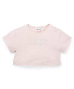 Hugo Boss-Kids’ oversize-fit stretch-cotton T-shirt with logo artwork-boss outlet