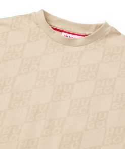 Hugo Boss-Kids’ T-shirt in cotton with stacked-logo print-hugo boss outlet 2