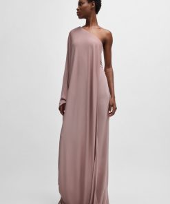 Hugo Boss Dresses-NAOMI x BOSS floor-length dress with one-shoulder styling-boss store near me