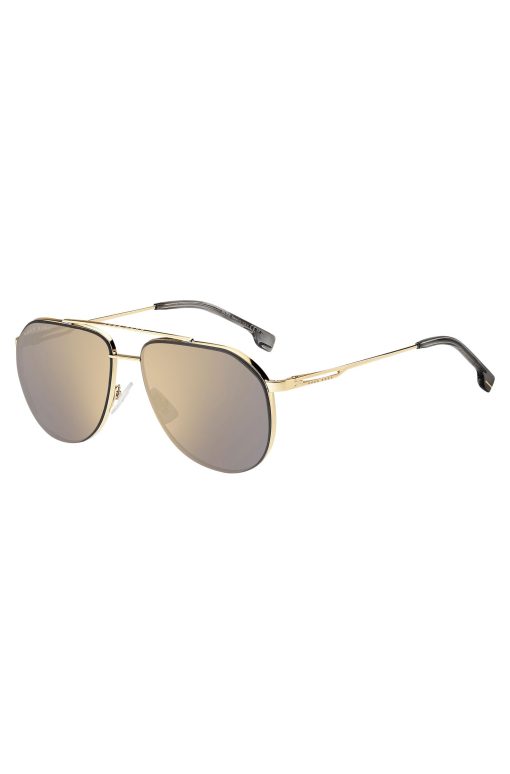 Hugo Boss Eyewear-Double-bridge sunglasses with fork temples-hugo boss outlet