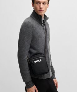 Hugo Boss-Crossbody bag with contrast logo and signature-stripe strap-hugo 2