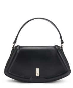 Hugo Boss Bags-Ariell leather shoulder bag with Double B monogram hardware-hugo by hugo boss