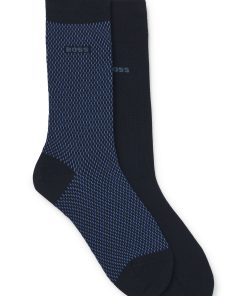 Hugo Boss Socks-Two-pack of regular-length socks with logo details-boss store