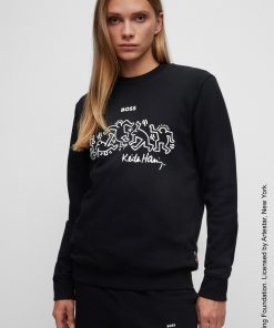 Hugo Boss Sweaters and Cardigans-BOSS x Keith Haring gender-neutral cotton-blend sweatshirt with special artwork-hugoboss 2