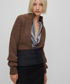 Hugo Boss Sweaters and Cardigans-V-neck sweater in a wool and silk blend-hugo boss store near me