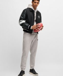 Hugo Boss Jackets and Coats-BOSS x NFL mixed-material jacket with faux-leather sleeves-hugo boss sale 2