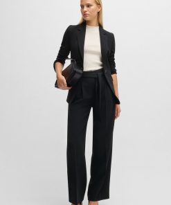 Hugo Boss Pants-Relaxed-fit trousers in crease-resistant Japanese crepe-hugo boss outlet 2