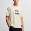 Hugo Boss Tracksuits-BOSS x NFL stretch sweatshirt with gold-tone artwork-boss store near me 3