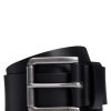 Hugo Boss Belts-Vegetable-tanned leather belt with gunmetal hardware-hugo by hugo boss 4