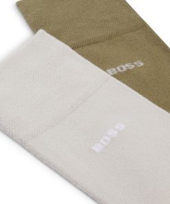 Hugo Boss Socks-Two-pack of regular-length socks in soft viscose bamboo-boss outlet 2