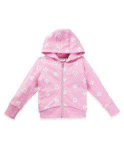 Hugo Boss-Kids’ hoodie with hearts and logos-hugoboss