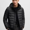 Hugo Boss Jackets and Coats-Water-repellent down jacket with tonal logo-boss near me 4