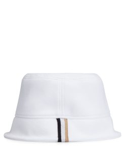 Hugo Boss-Cotton-piqué bucket hat with logo detail-hugo boss store near me 2