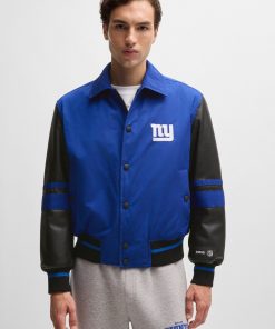 Hugo Boss Jackets and Coats-BOSS x NFL mixed-material jacket with faux-leather sleeves-hugo by hugo boss