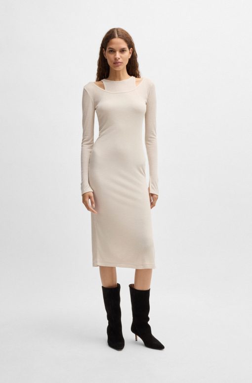 Hugo Boss Dresses-Two-in-one dress with layered effect-hugo boss sale