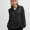 Hugo Boss Blouses-Oversize-fit blouse with polka-dot pattern-hugoboss 4