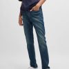 Hugo Boss Pants-Maine Regular-fit jeans in dark-blue comfort-stretch denim-hugo boss near me 4