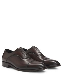 Hugo Boss Business Shoes-Captoe Oxford shoes in smooth leather-hugo boss outlet