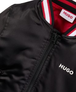 Hugo Boss-Kids’ bomber jacket in stretch satin with double logo-boss store near me