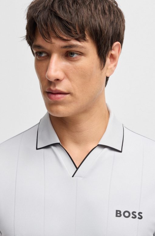 Hugo Boss Polo Shirts-BOSS x Matteo Berrettini active polo shirt with four-way stretch-boss store - Image 2