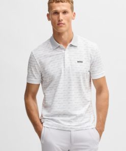 Hugo Boss Polo Shirts-Paddy polo shirt in printed stretch cotton-boss store