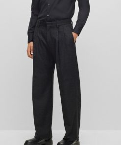 Hugo Boss-Relaxed-fit pants in virgin wool-boss hugo