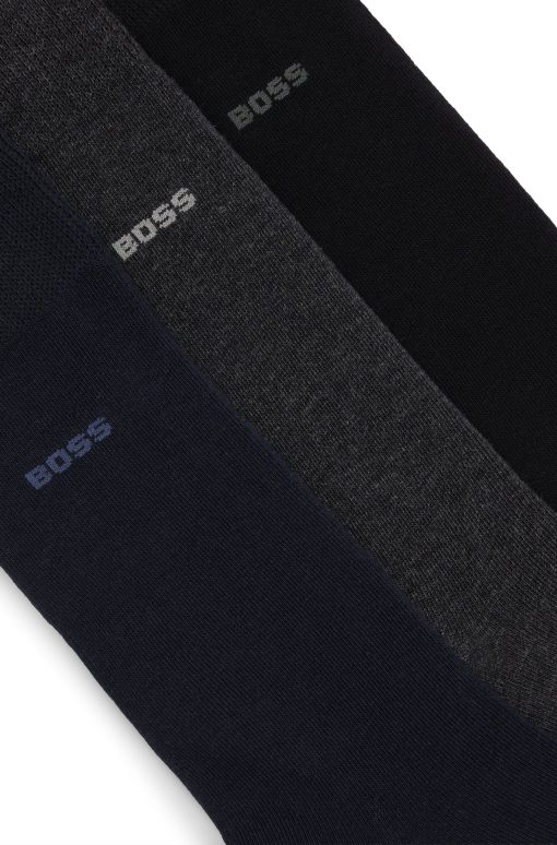 Hugo Boss Socks-Three-pack of regular-length socks in stretch fabric-hugo by hugo boss - Image 2