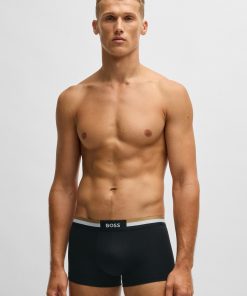 Hugo Boss Underwear-Three-pack of trunks with signature waistbands-boss near me 2