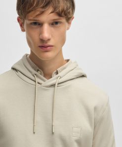 Hugo Boss Tracksuits-Regular-fit hoodie in cotton terry with logo patch-hugo boss outlet 2