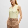 Hugo Boss Tops-NAOMI x BOSS zip-up top in stretch jersey-boss outlet 4