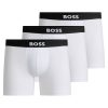 Hugo Boss-Three-pack of cotton tank tops with embroidered logos-boss hugo 3