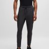 Hugo Boss Sweatshirts and Jogging Pants-Tracksuit bottoms with mirror-effect logo-boss near me 4